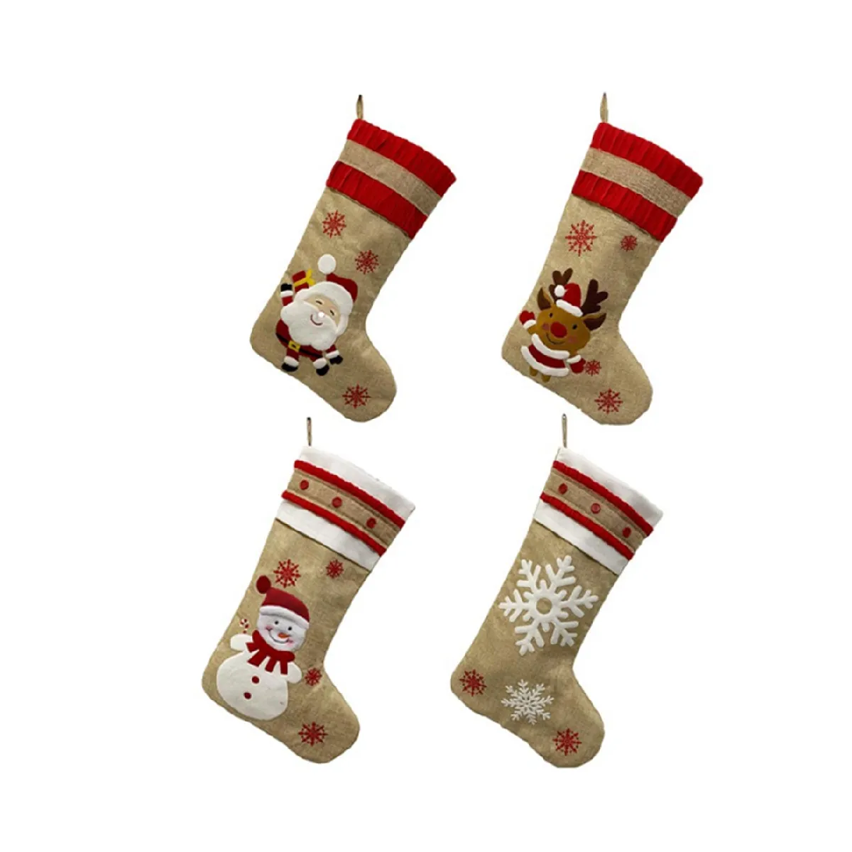 Chaussette de Noël à suspendre - multicolore
