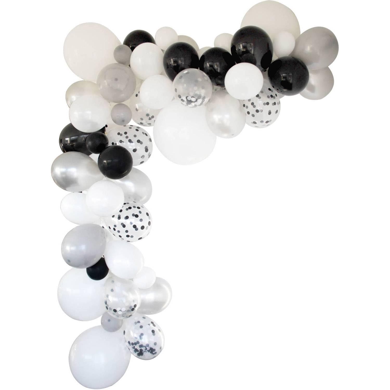 Guirlande Organique 5m de 50 ballons, Argent