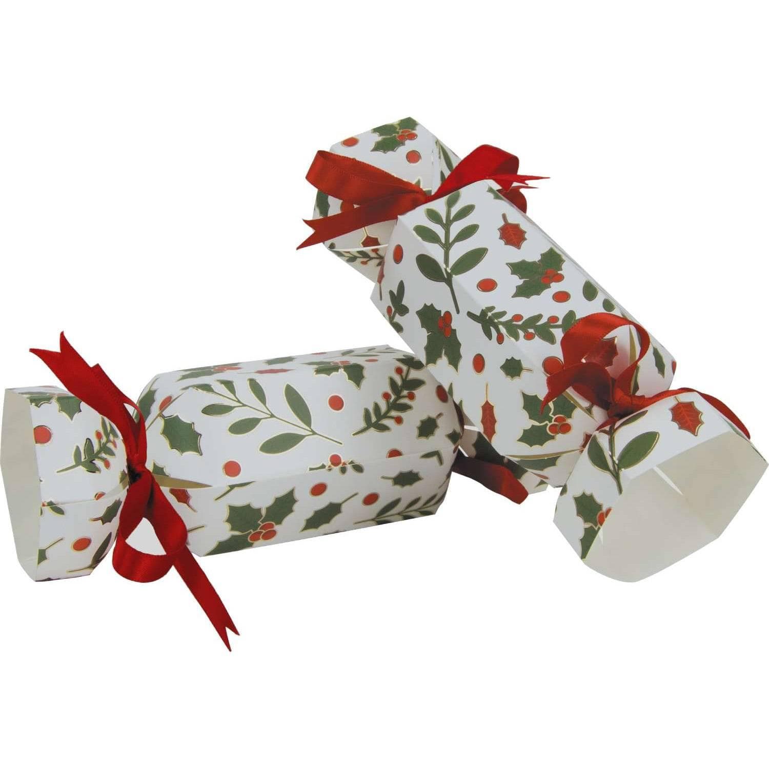 Lot de 5 Petits Crackersurprise de Noël Houx