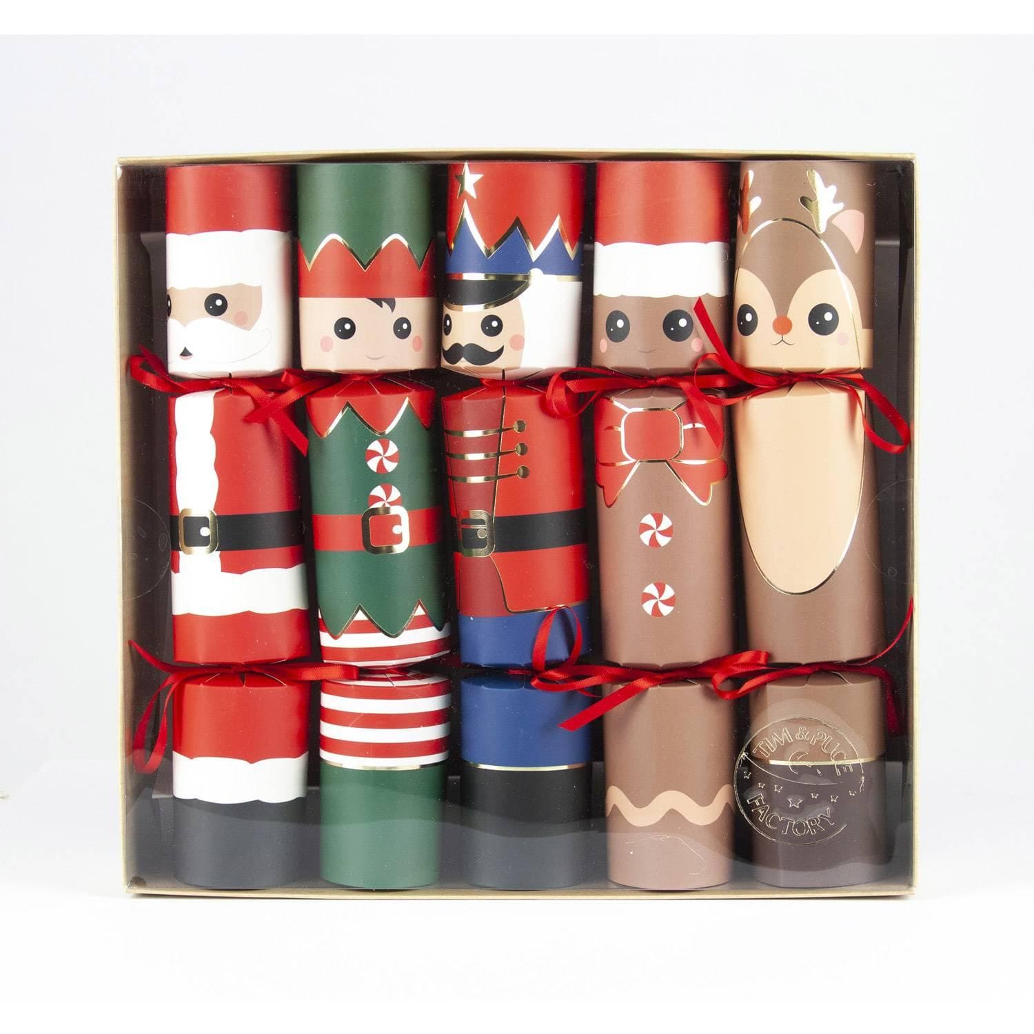 Lot de 5 Crackers surprise de Noël 27cm