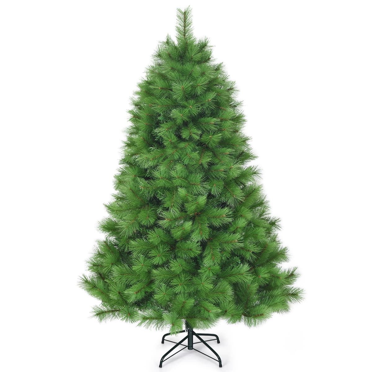 CostwayArbre de Noël Artificiel 180 cm avec 586 Branches et Support en Fer Sapin de Noël Artificiel pour Décoration de Fêtes