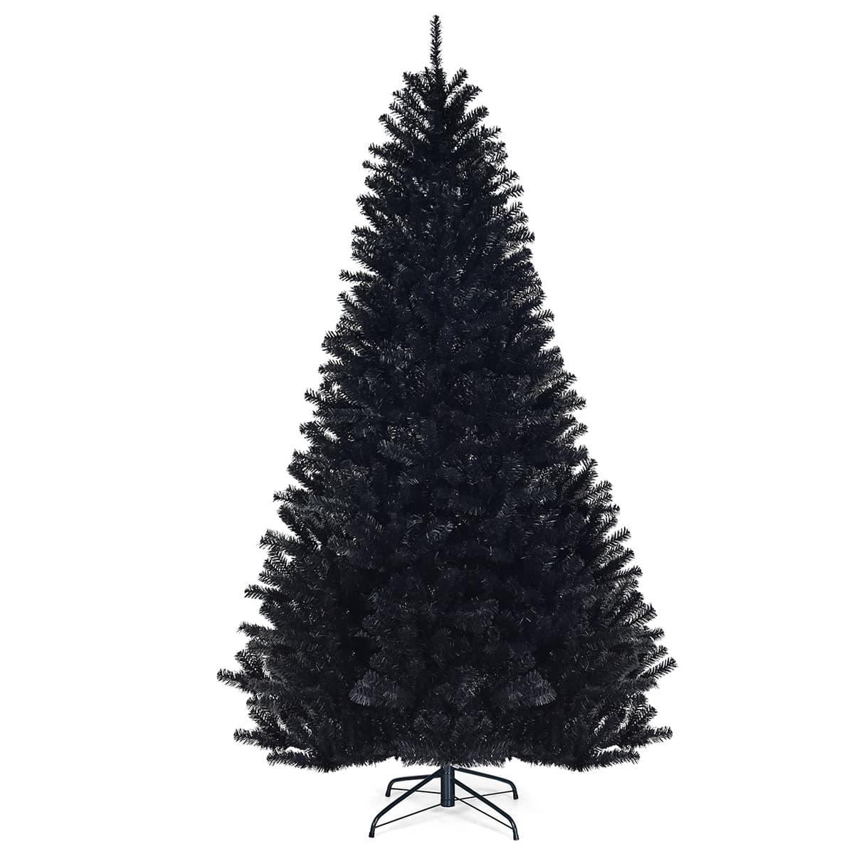CostwaySapin de Noël Artificiel 225cm Aiguilles en PVC avec Support en Métal Pliable 1258 Pointes de Branche