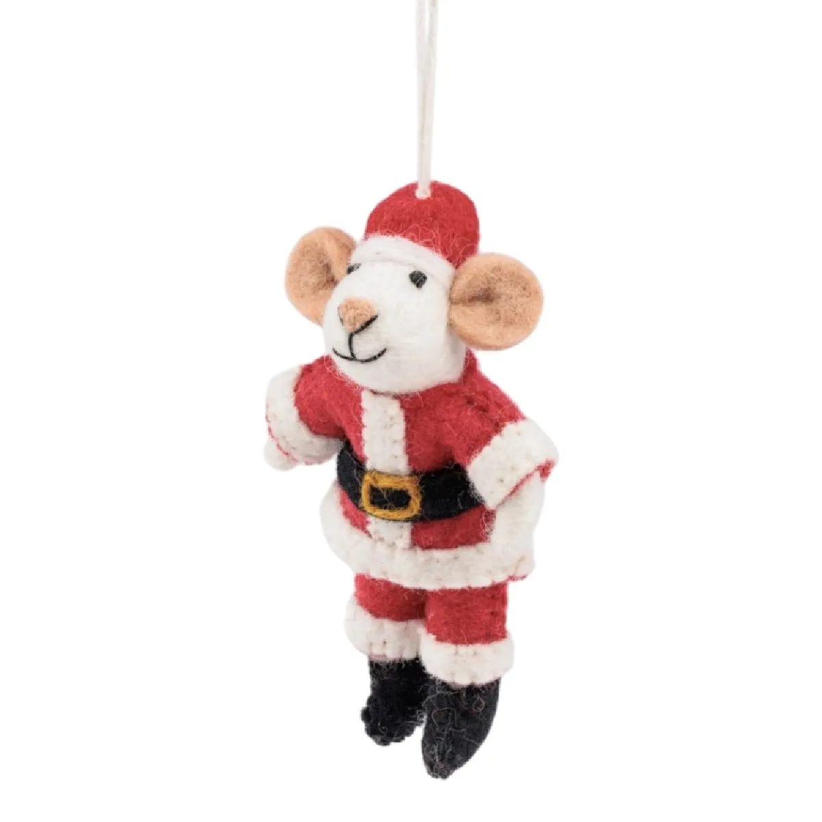 Sass & belle Souris de Noël à suspendre - rouge
