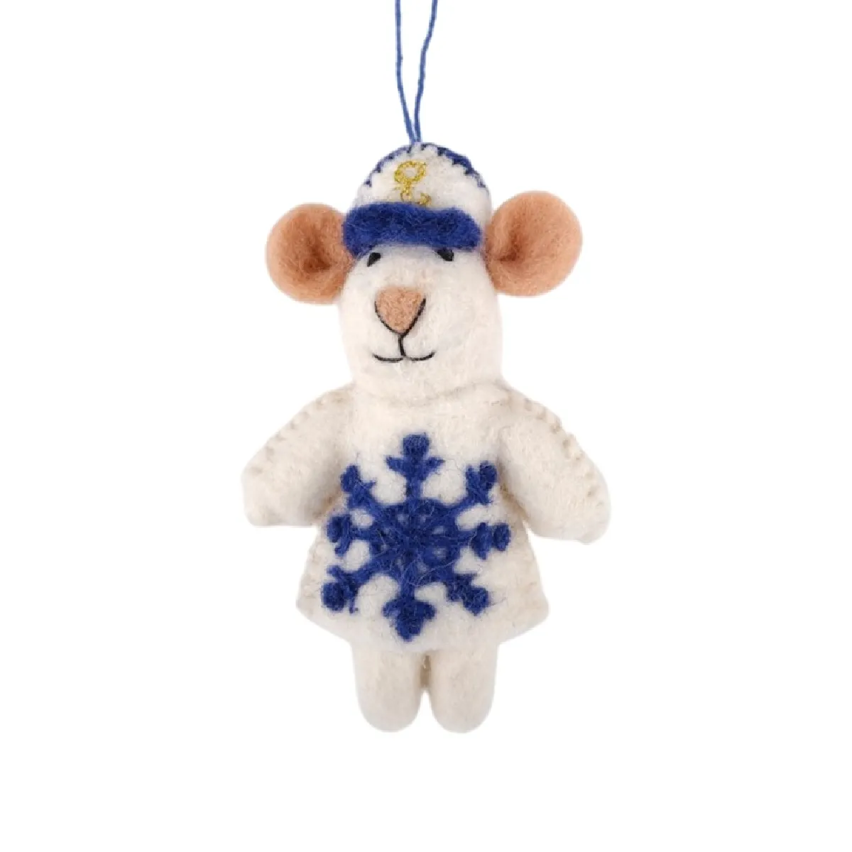Souris Capitaineen feutre cintre de Noël