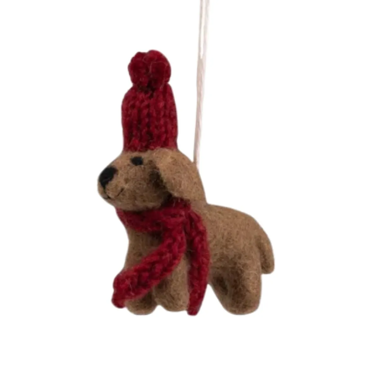 Sass & belle Suspension Noël teckel - Marron
