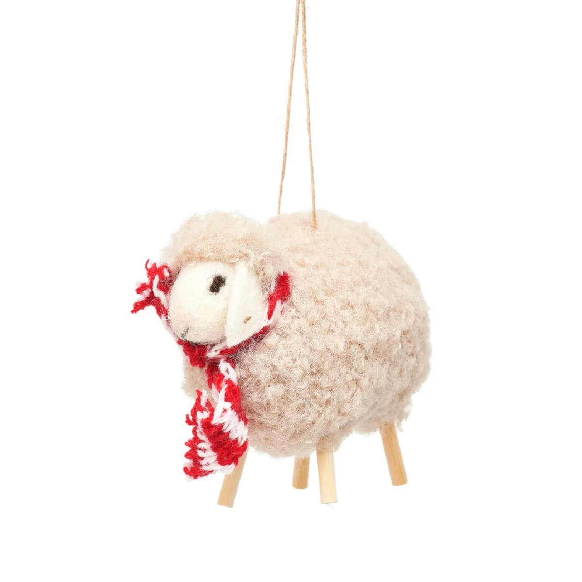 Sass & belle Suspension mouton Noël - Blanc