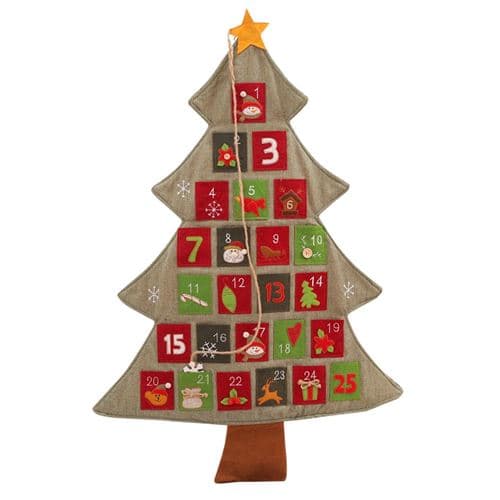 Calendrier Grand décoration de Noël Ambiance chaleureuse-Multicolore