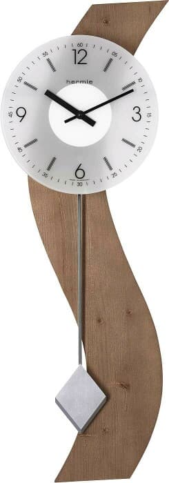 Horloge murale moderne en bois à balancier Couleur : Chêne